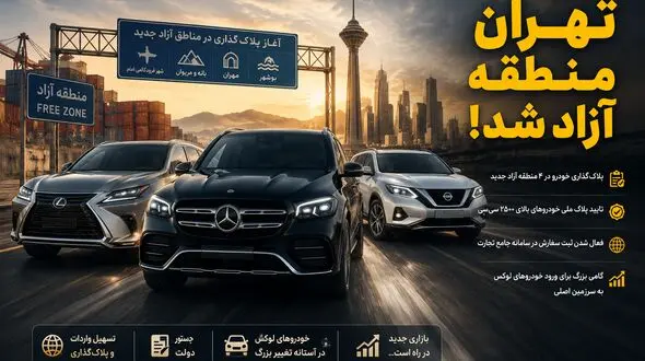 فیلم / خودروهای مناطق آزاد در آستانه ورود به سرزمین اصلی / تهران منطقه آزاد می‌شود؟