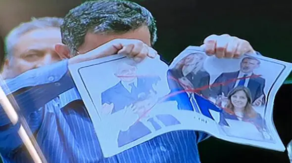 نماینده تهران در مجلس تصاویر سران اروپایی را به سطل آشغال ریخت