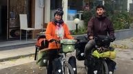 زوج دوچرخه سوار آرژانتینی به هشترود رسیدند / هموطنان مسی جام جهانی را در ایران می بینند