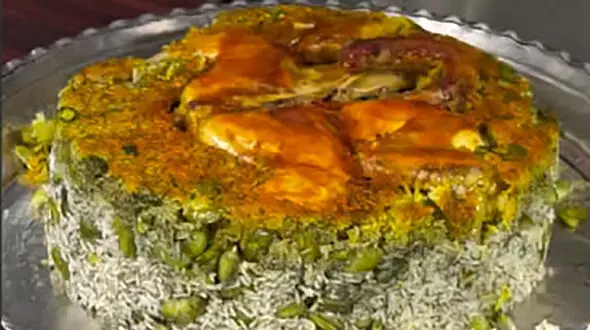 باقالی پلو با مرغ به سبک متفاوت بپزید + فیلم