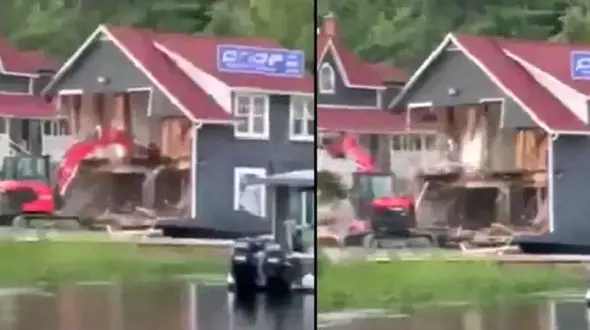 فیلم انتقام گیری به سبک راننده بیل مکانیکی / شوکه می شوید!