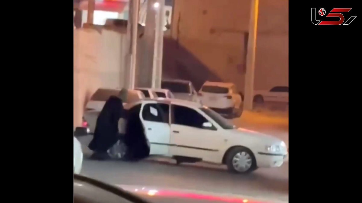 فلیم لحظه فرار ۵ سارق با لباس‌زنانه از طلافروشی در قشم
