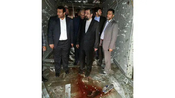 بازدید محسن رضایی از محل حادثه تروریستی ساختمان مجلس 