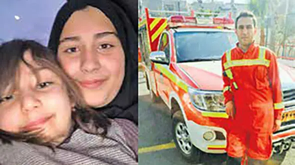 برادر آتش نشانم خواب دیده بود که شهید می شود / اشک های 2 دختر شهید پایانی ندارد+عکس