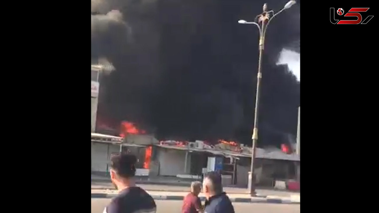 اولین فیلم از آتش سوزی مهیب در دیلم بوشهر / آسمان دود شد!