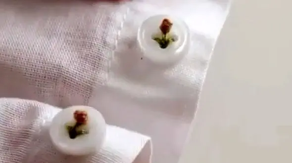 گلدوزی روی دکمه + فیلم