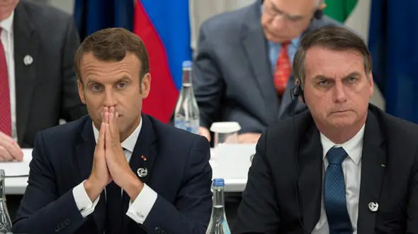 ناموسی شدن دعوای دو رئیس جمهور فرانسه و برزیل +تصویر