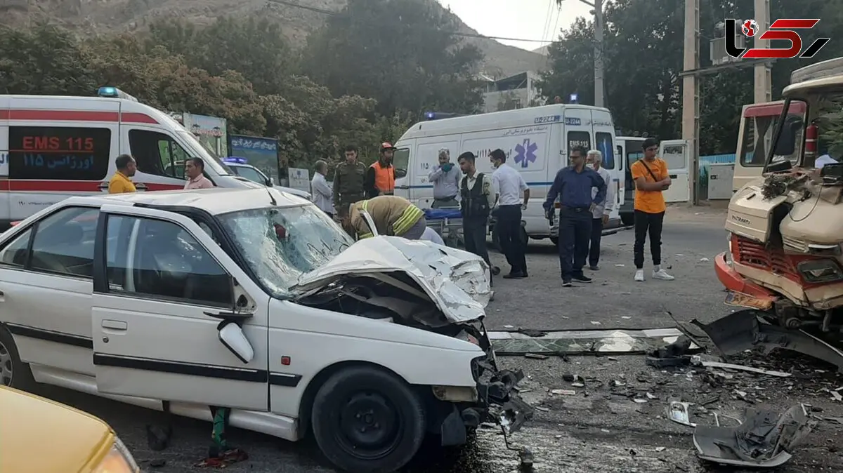 تصادف هولناک در تونل شماره 5 جاده چالوس / 9 نفر مصدوم شدند