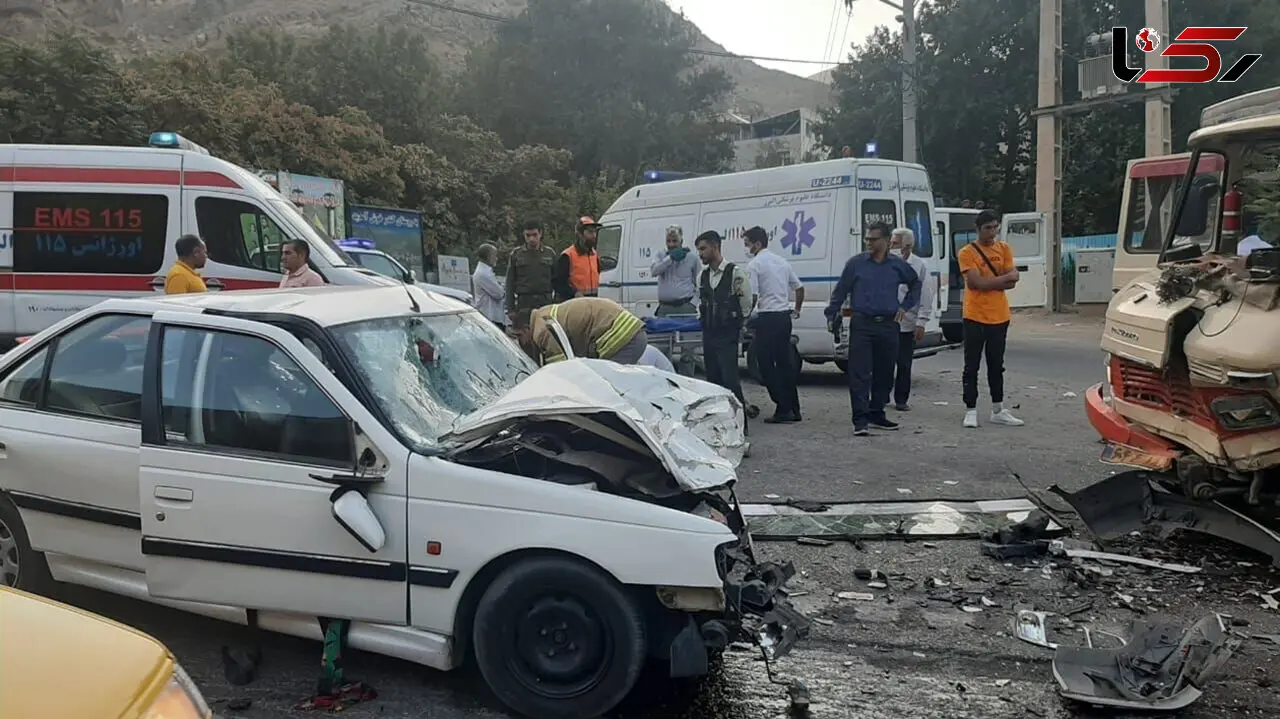 تصادف هولناک در تونل شماره 5 جاده چالوس / 9 نفر مصدوم شدند