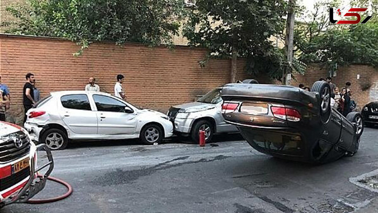 حادثه ای عجیب برای خودروی لاکچری در محله لاکچری نشین تهران+ عکس
