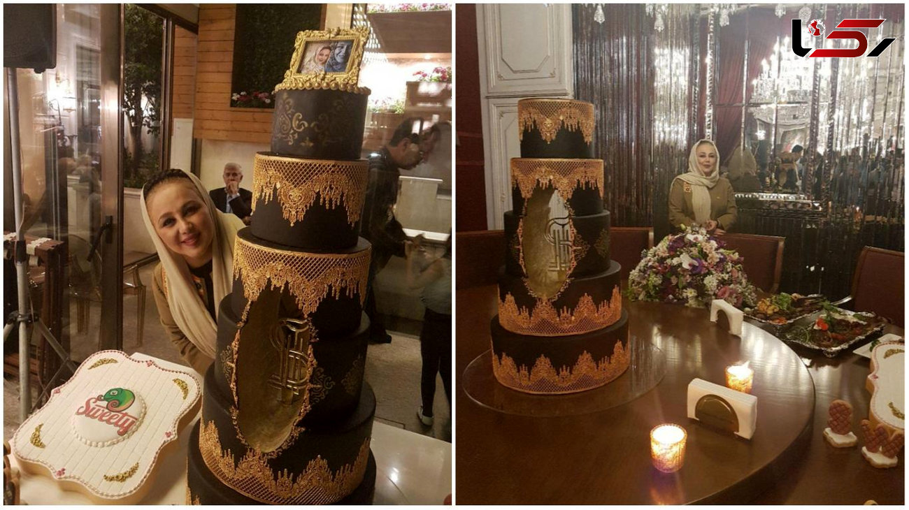 واکنش کاربران به کیک تولد بازیگر زن مشهور در جشن تولدش در تهران / این کیک با آب طلا تزئین شده بود! + فیلم و عکس