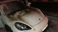  آتش گرفتن ناگهانی خودروی «پورشه» در اتوبان همت + تصاویر 