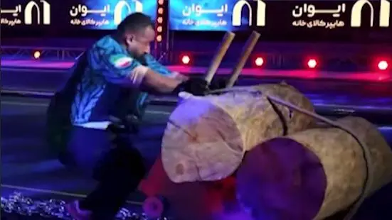 حادثه برای قوی ترین مرد ایران در مسابقه مردان آهنین