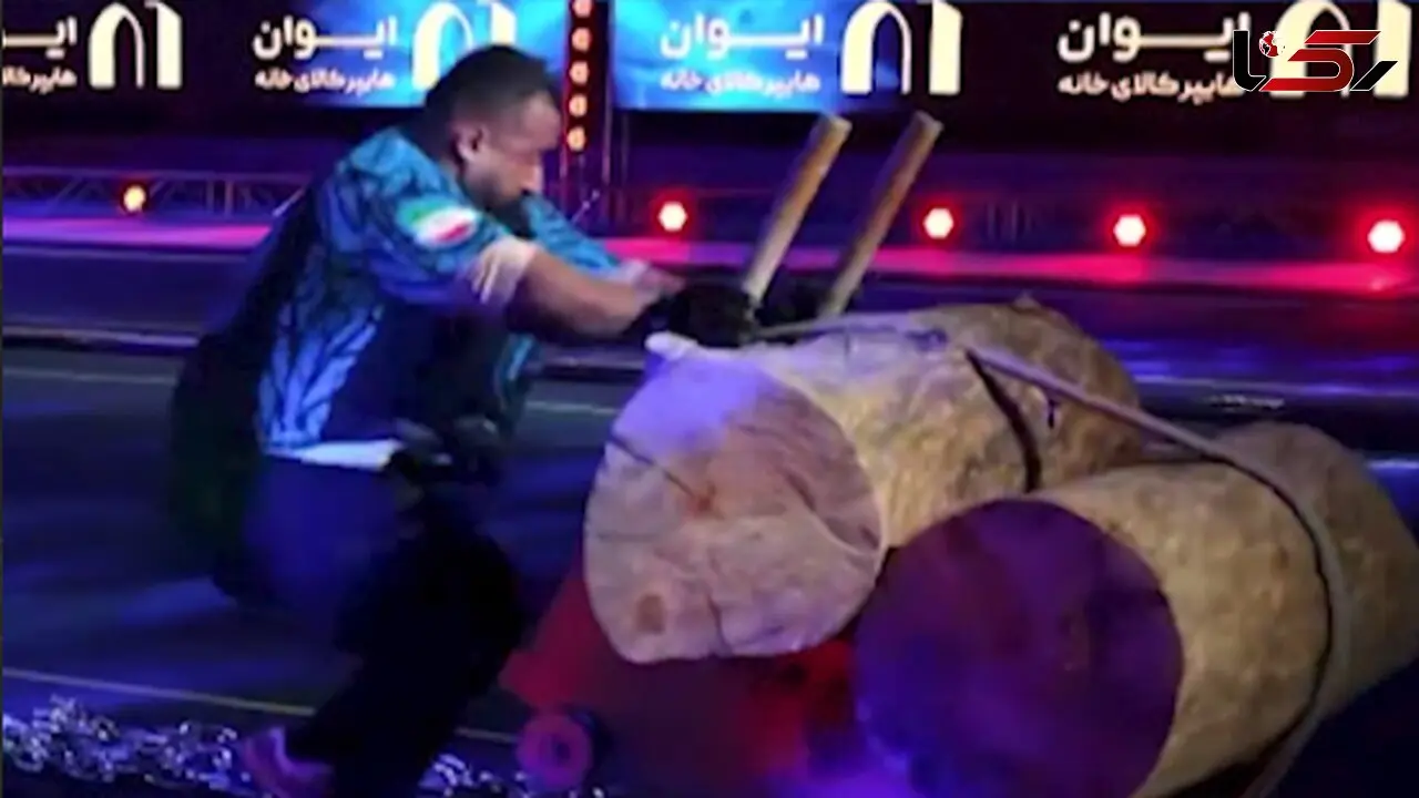 حادثه برای قوی ترین مرد ایران در مسابقه مردان آهنین + فیلم