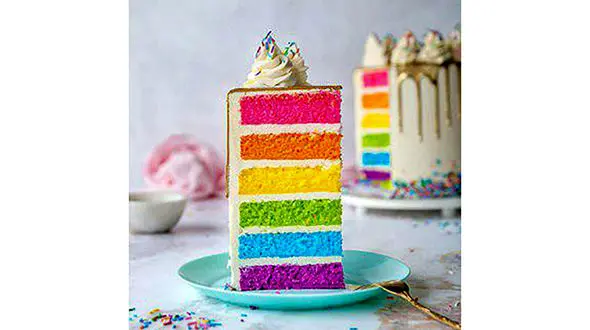 کیک رنگین کمان + دستور تهیه
