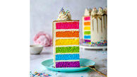 روش پخت کیک رنگین کمانی + فیلم