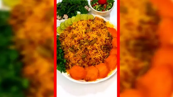 فیلم طرز تهیه لوبیا پلو با گوشت خوشمزه