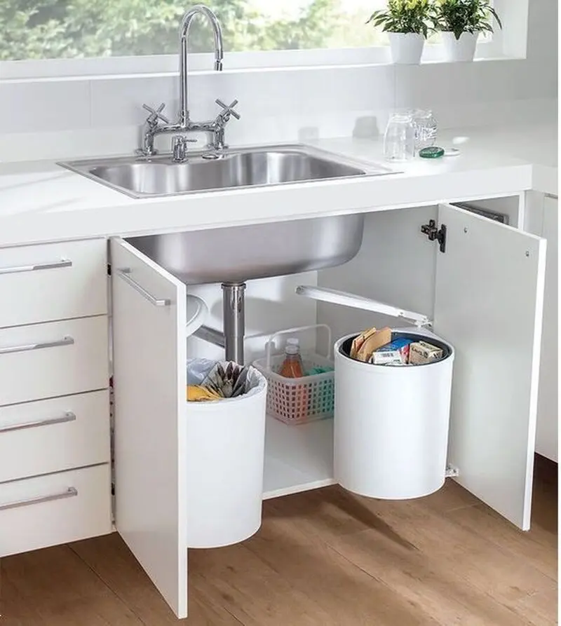 چیدمان کابینت زیر سینک