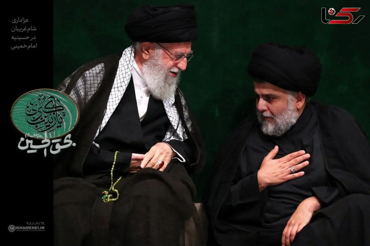 عکس/ حضور مقتدی صدر و ادای احترامش به رهبری انقلاب در مراسم شام غریبان بیت رهبری 