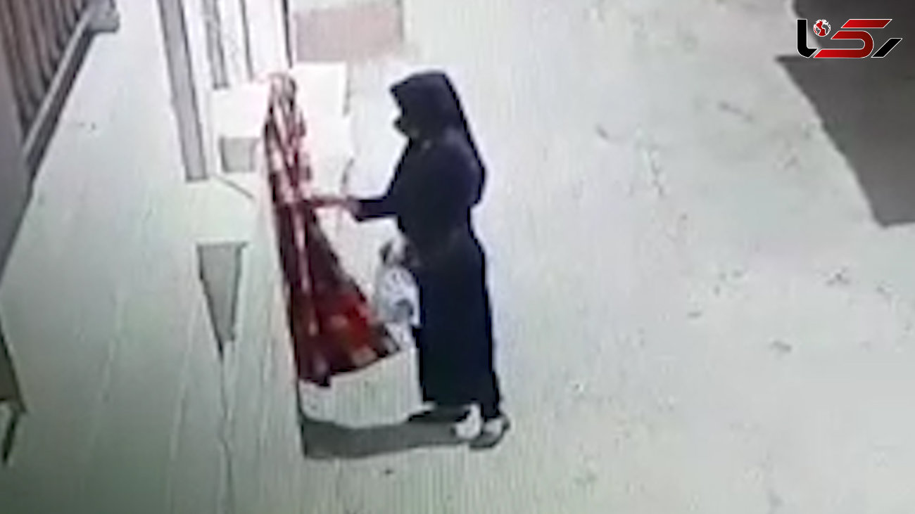 فیلم لحظه دله دزدی پتو توسط یک زن در روز روشن
