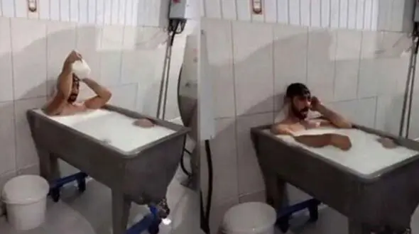 حکم سنگین 15 سال زندان برای شست و شو در وان پر از شیر + عکس