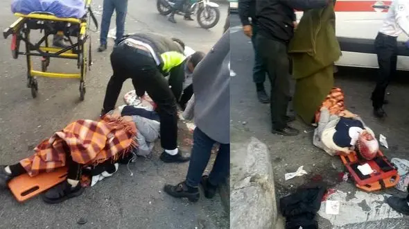 عکسی دردناک از یک حادثه در عبدل آباد