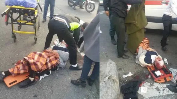 عکسی دردناک از یک حادثه در عبدل آباد
