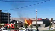 صحنه انفجار و آتش‌سوزی مغازه گاز مایع در سرپل ذهاب + فیلم