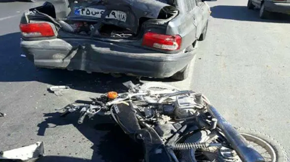 مرگ فجیع 2 موتور سوار زیر چرخ کامیون در تهران