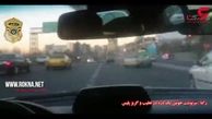 لت و پار شدن دزد تهرانی در تعقیب و گریز پلیسی + فیلم لحظه حادثه