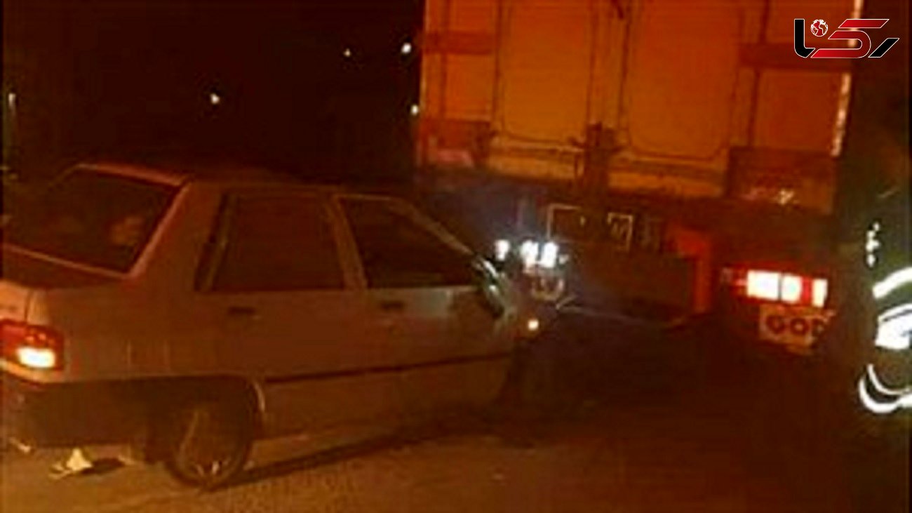 تصادف شدید پراید با کامیون در کمربندی دوم تهران
