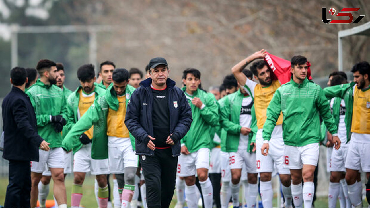 تیم فوتبال امید ایران با حضور نمایندگان AFC تمرین کرد