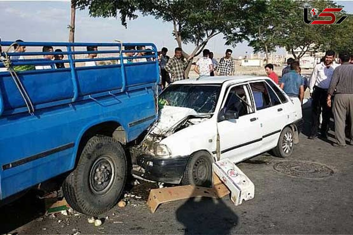 یک کشته در تصادف پراید و نیسان امداد خودرو