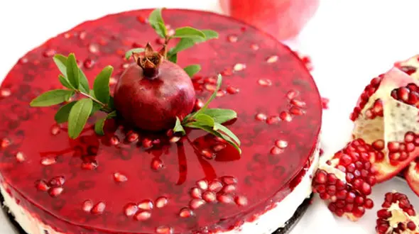 طرز تهیه چیز کیک انار + فیلم