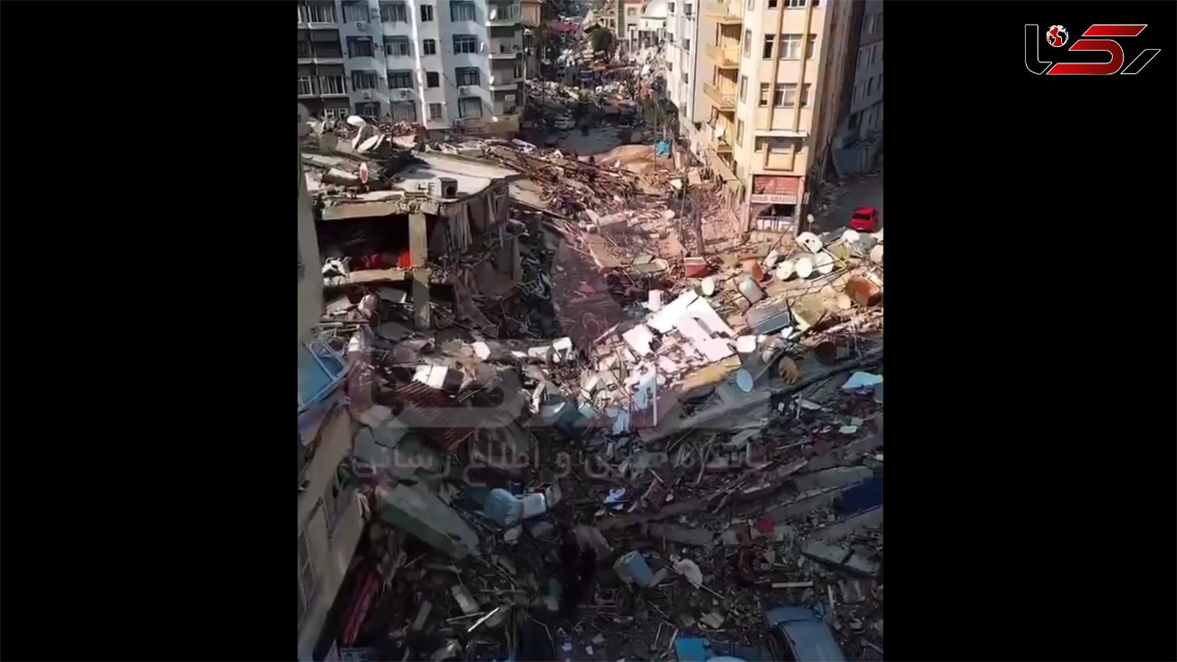 فیلم هوایی از شهر زلزله زده هاتای ترکیه 
