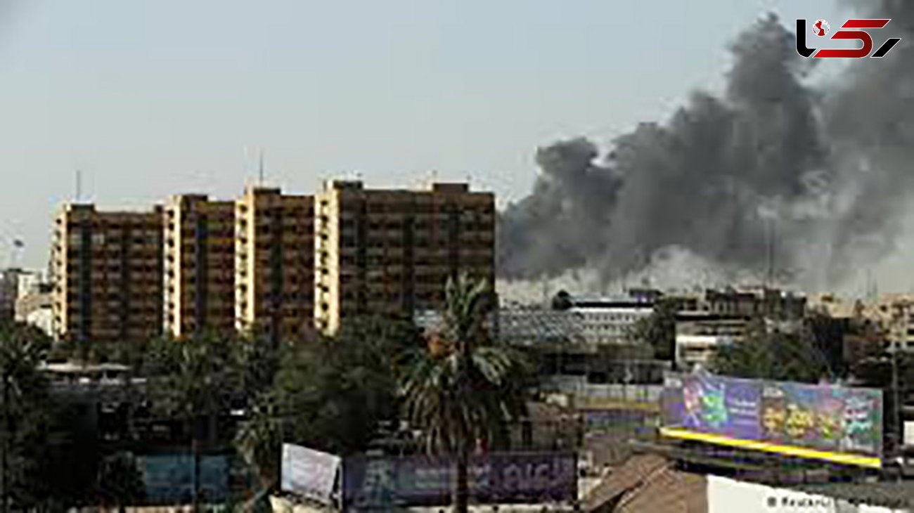 ساختمان وزارت نفت در میان شعله های آتش
