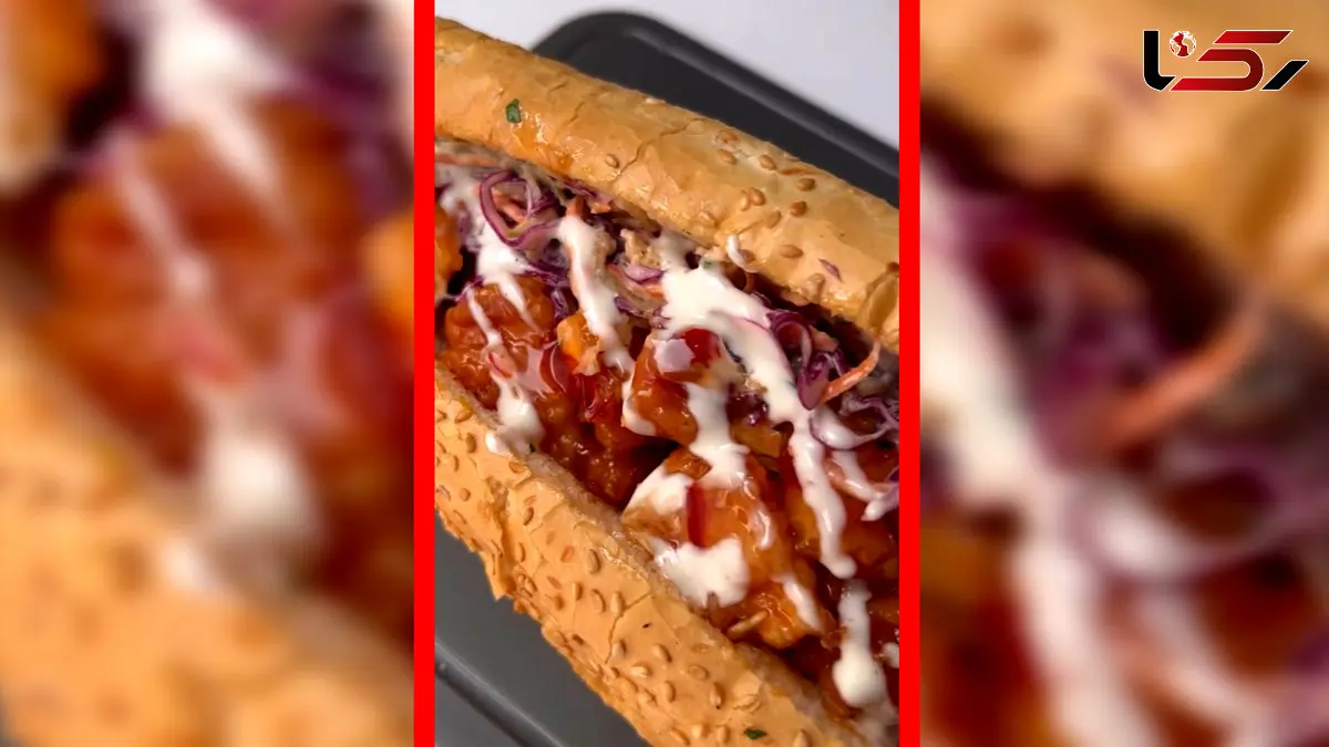 فیلم طرز تهیه ساندویچ مرغ و قارچ خوشمزه