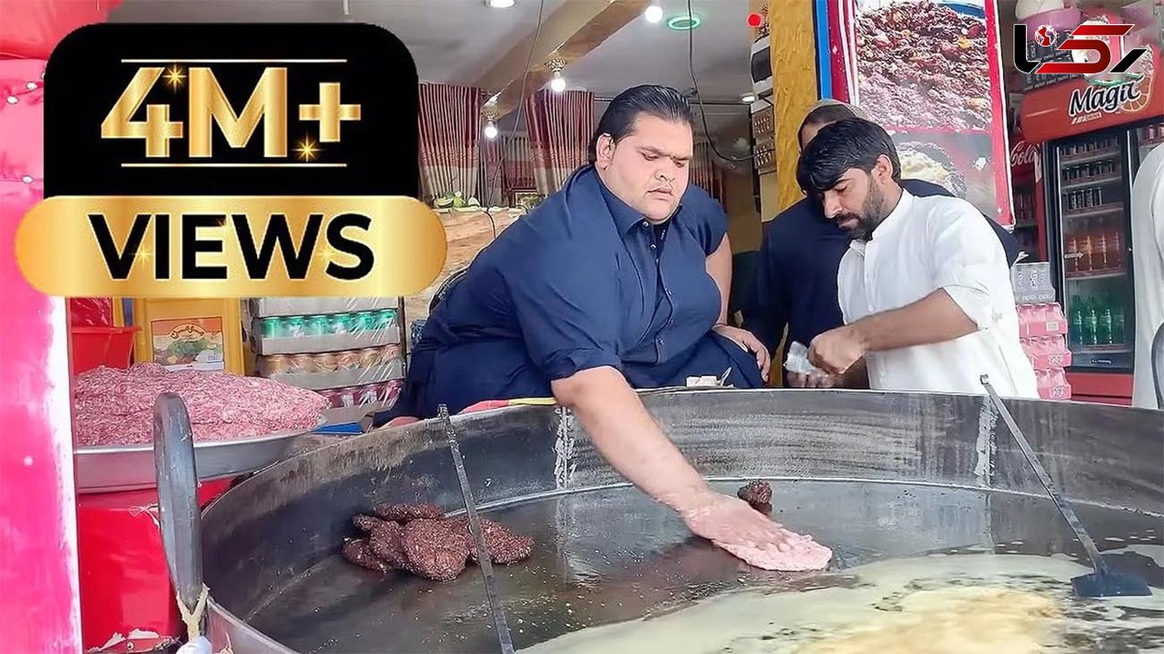 طرز تهیه یک غذای خیابانی در افغانستان / آدم خان آشپزی کرد + فیلم