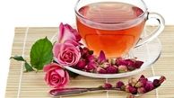 گل محمدی در چای بریزید