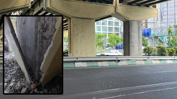 حائل و پوشش پل میرداماد برداشته شد 