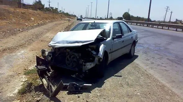 تصادف خونین پژو 405 و ال نود در جاده فیروزآباد 