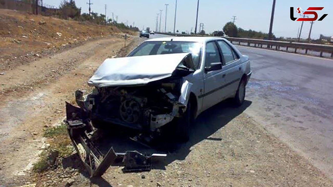 تصادف خونین پژو 405 و ال نود در جاده فیروزآباد 