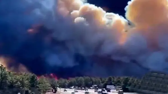 فیلم آتش‌سوزی گسترده در لانگ آیلند نیویورک