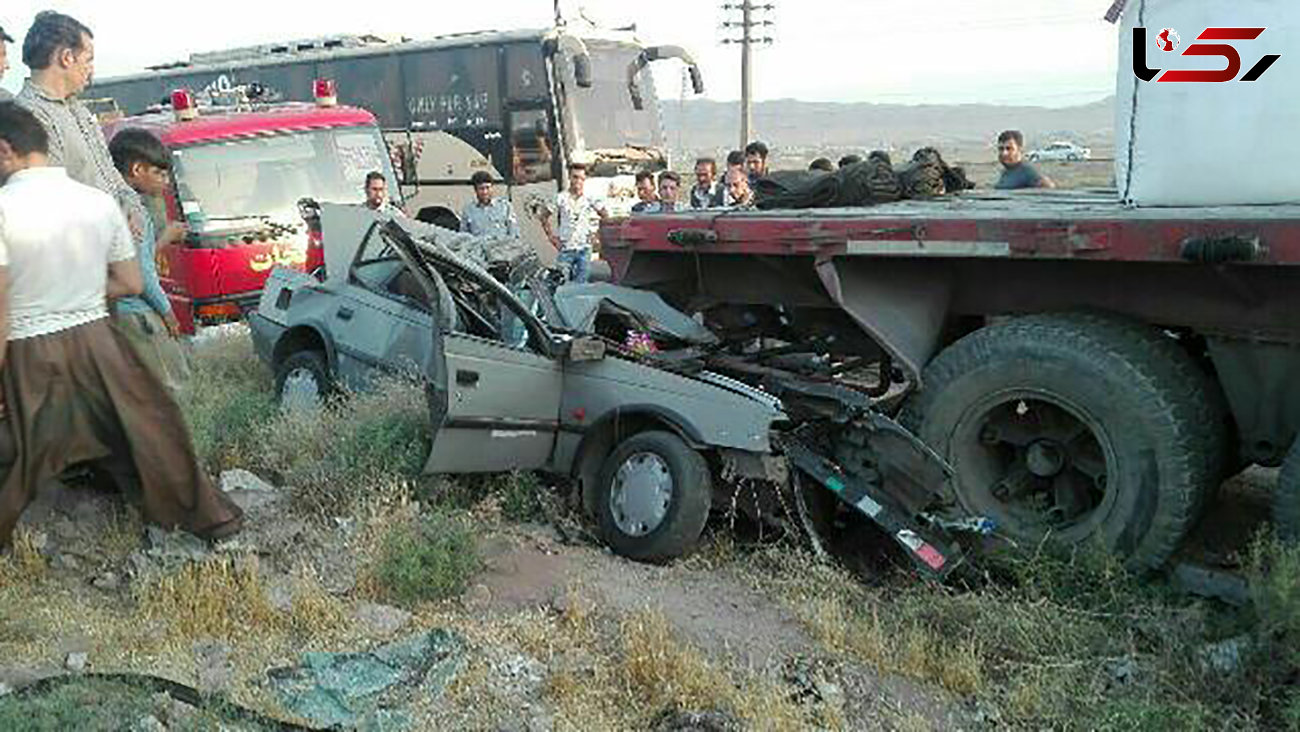 پنج کشته در تصادف کامیون و پژو در اشتهارد