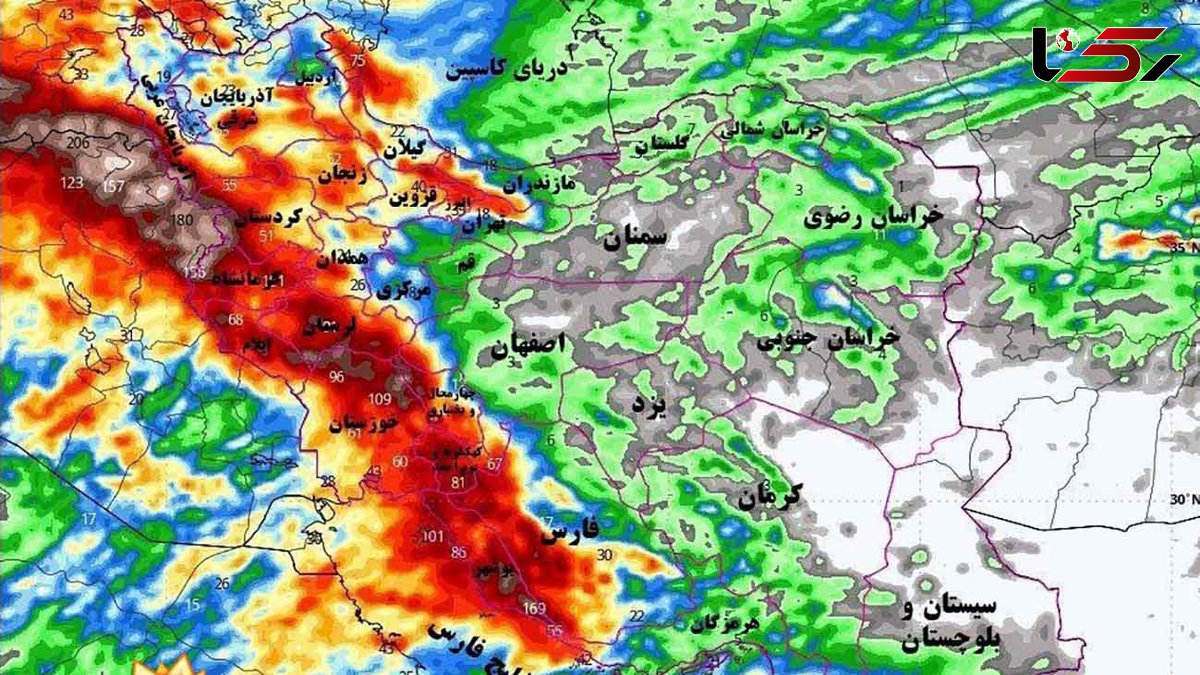 هشدار به مسافران برای بارش باران در برخی استان ها + فیلم و جزییات