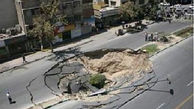 عکس / اتوبوس در زمین فرو رفت /  امروز در خیابان توس مشهد رخ داد
