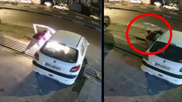 این مرد را می شناسید؟ / بی رحمانه پژو 207 را آتش زد + فیلم و جزییات