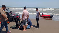 نجات جوان ۲۵ ساله از غرق شدگی در دریای کاسپین 