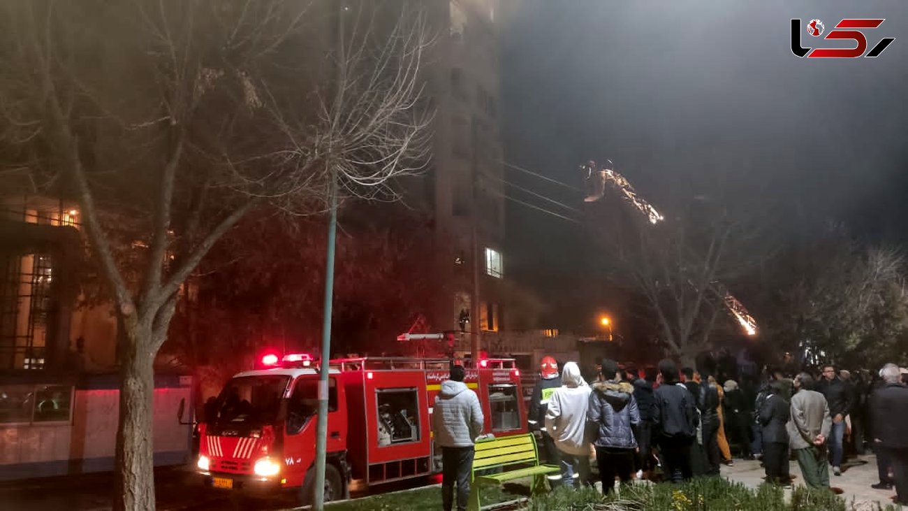 پایان عملیات 3 ساعته برای مهار آتش سوزی برج 9 طبقه در کرمانشاه