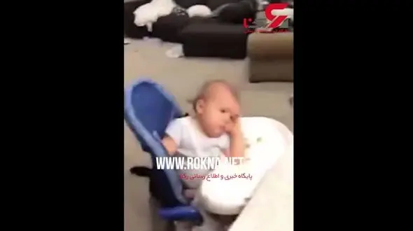 واکنش خنده‌دار کودک به شیطنت برادرش+فیلم